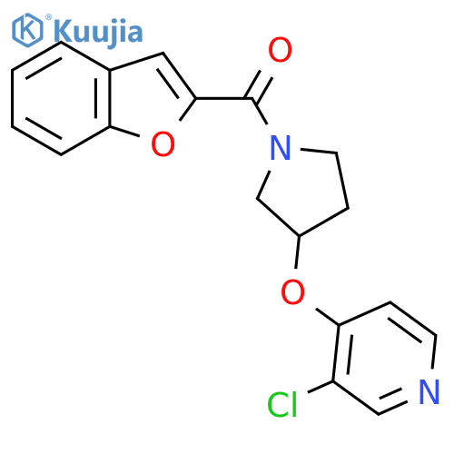 Benzofuran-2-yl(3-((3-chloropyridin-4-yl)oxy)pyrrolidin-1-yl)methanone structure