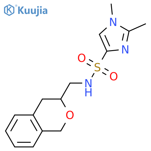 N-[(3,4-dihydro-1H-2-benzopyran-3-yl)methyl]-1,2-dimethyl-1H-imidazole-4-sulfonamide structure