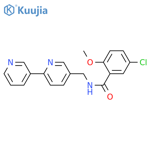 N-({[2,3'-bipyridine]-5-yl}methyl)-5-chloro-2-methoxybenzamide structure