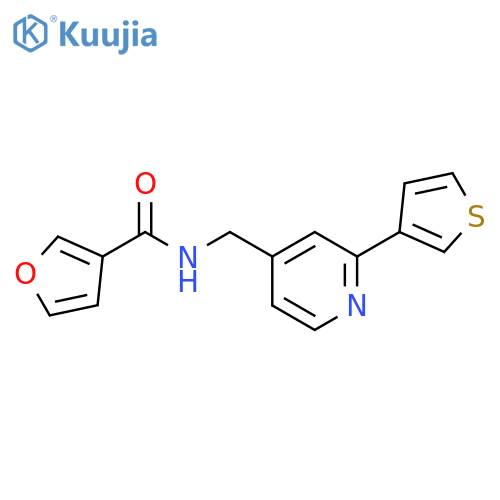 N-{[2-(thiophen-3-yl)pyridin-4-yl]methyl}furan-3-carboxamide structure