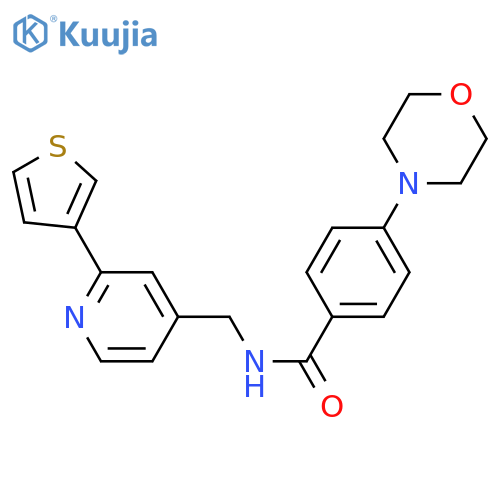 4-(morpholin-4-yl)-N-{[2-(thiophen-3-yl)pyridin-4-yl]methyl}benzamide structure