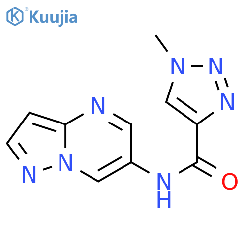 1-methyl-N-{pyrazolo[1,5-a]pyrimidin-6-yl}-1H-1,2,3-triazole-4-carboxamide structure