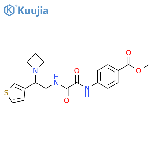 methyl 4-({2-(azetidin-1-yl)-2-(thiophen-3-yl)ethylcarbamoyl}formamido)benzoate structure