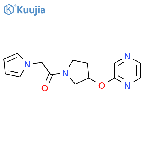1-3-(pyrazin-2-yloxy)pyrrolidin-1-yl-2-(1H-pyrrol-1-yl)ethan-1-one structure