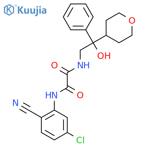 N-(5-chloro-2-cyanophenyl)-N'-[2-hydroxy-2-(oxan-4-yl)-2-phenylethyl]ethanediamide structure