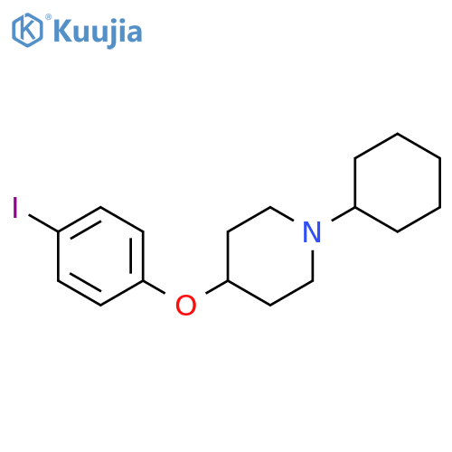 Piperidine, 1-cyclohexyl-4-(4-iodophenoxy)- structure