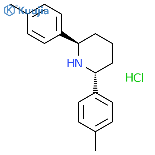Piperidine, 2,6-bis(4-methylphenyl)-, hydrochloride, trans- structure