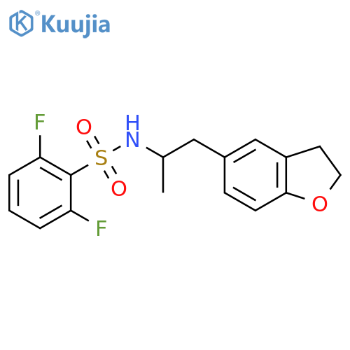 N-1-(2,3-dihydro-1-benzofuran-5-yl)propan-2-yl-2,6-difluorobenzene-1-sulfonamide structure