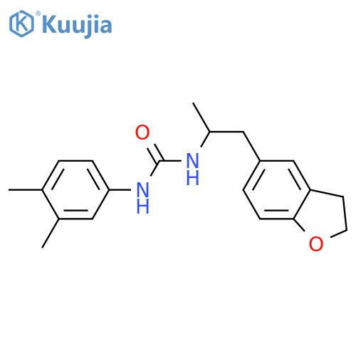 3-1-(2,3-dihydro-1-benzofuran-5-yl)propan-2-yl-1-(3,4-dimethylphenyl)urea structure