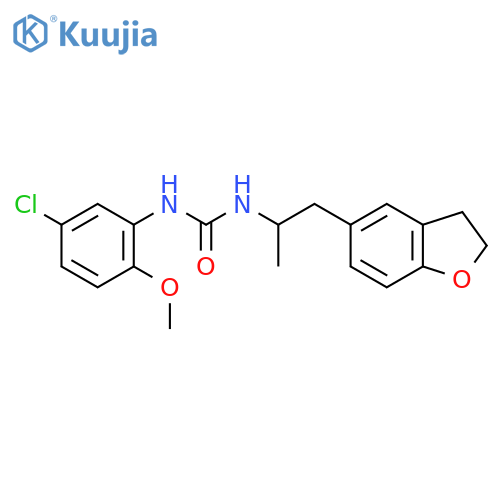1-(5-chloro-2-methoxyphenyl)-3-1-(2,3-dihydro-1-benzofuran-5-yl)propan-2-ylurea structure