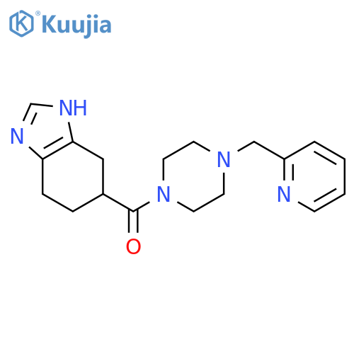 5-{4-[(pyridin-2-yl)methyl]piperazine-1-carbonyl}-4,5,6,7-tetrahydro-1H-1,3-benzodiazole structure
