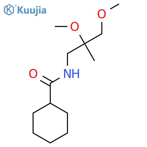 N-(2,3-dimethoxy-2-methylpropyl)cyclohexanecarboxamide structure