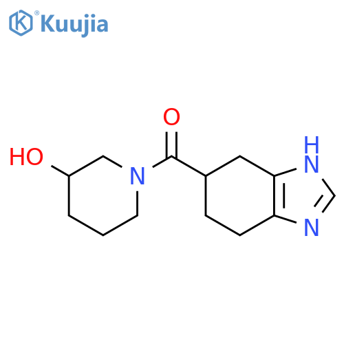 1-(4,5,6,7-tetrahydro-1H-1,3-benzodiazole-5-carbonyl)piperidin-3-ol structure