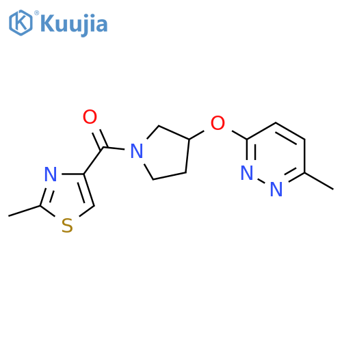3-methyl-6-{[1-(2-methyl-1,3-thiazole-4-carbonyl)pyrrolidin-3-yl]oxy}pyridazine structure