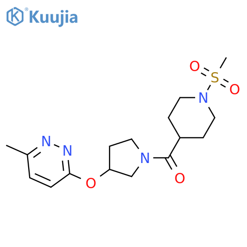 3-{[1-(1-methanesulfonylpiperidine-4-carbonyl)pyrrolidin-3-yl]oxy}-6-methylpyridazine structure