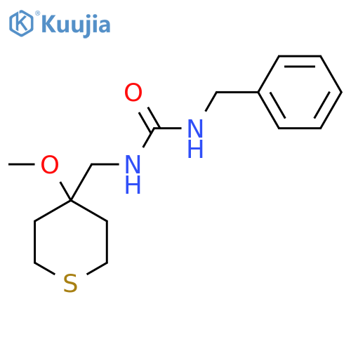 1-benzyl-3-[(4-methoxythian-4-yl)methyl]urea structure