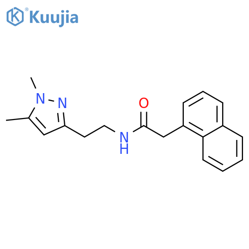 N-2-(1,5-dimethyl-1H-pyrazol-3-yl)ethyl-2-(naphthalen-1-yl)acetamide structure