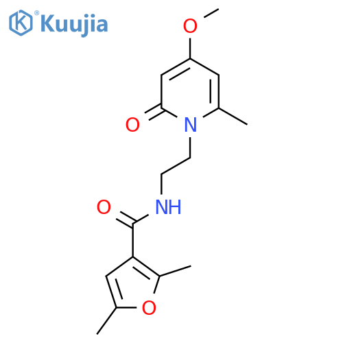 N-[2-(4-methoxy-6-methyl-2-oxo-1,2-dihydropyridin-1-yl)ethyl]-2,5-dimethylfuran-3-carboxamide structure