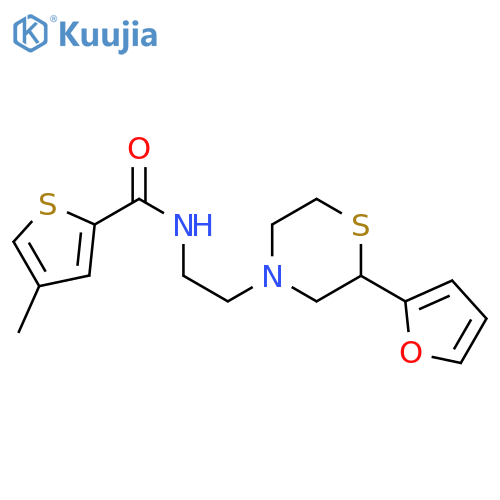 N-2-(furan-2-yl)-2-(thiomorpholin-4-yl)ethyl-4-methylthiophene-2-carboxamide structure