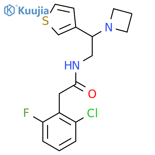 N-[2-(azetidin-1-yl)-2-(thiophen-3-yl)ethyl]-2-(2-chloro-6-fluorophenyl)acetamide structure