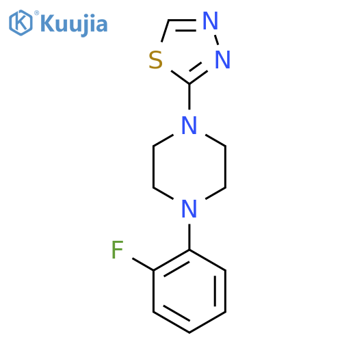 1-(2-fluorophenyl)-4-(1,3,4-thiadiazol-2-yl)piperazine structure