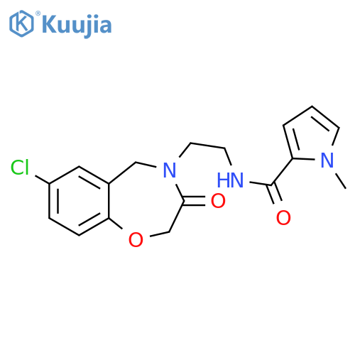 N-2-(7-chloro-3-oxo-2,3,4,5-tetrahydro-1,4-benzoxazepin-4-yl)ethyl-1-methyl-1H-pyrrole-2-carboxamide structure