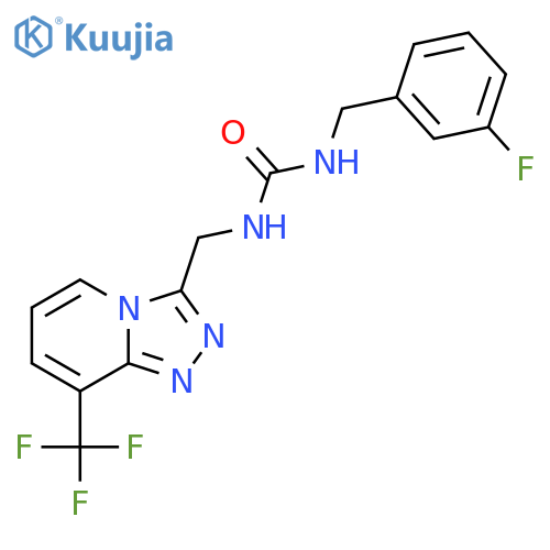 1-[(3-fluorophenyl)methyl]-3-{[8-(trifluoromethyl)-[1,2,4]triazolo[4,3-a]pyridin-3-yl]methyl}urea structure