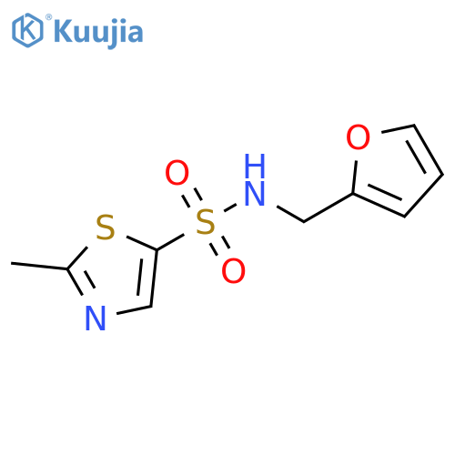 N-[(furan-2-yl)methyl]-2-methyl-1,3-thiazole-5-sulfonamide structure