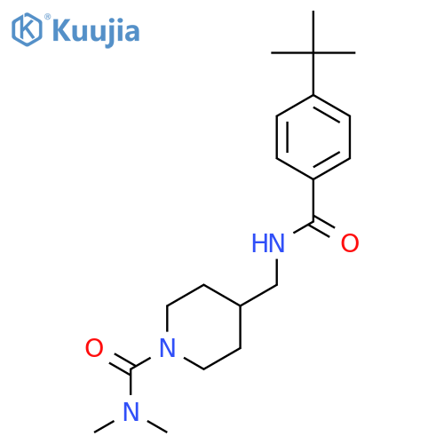 4-{(4-tert-butylphenyl)formamidomethyl}-N,N-dimethylpiperidine-1-carboxamide structure