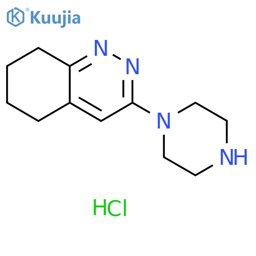 3-(piperazin-1-yl)-5,6,7,8-tetrahydrocinnoline dihydrochloride structure