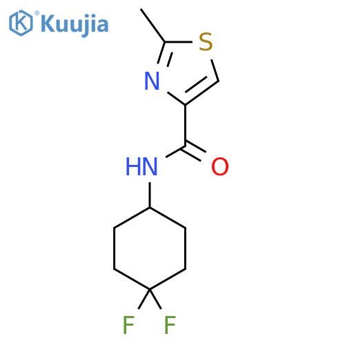 N-(4,4-difluorocyclohexyl)-2-methyl-1,3-thiazole-4-carboxamide structure