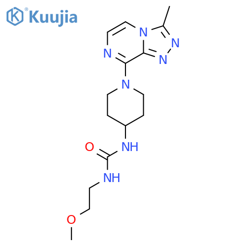 3-(2-methoxyethyl)-1-(1-{3-methyl-1,2,4triazolo4,3-apyrazin-8-yl}piperidin-4-yl)urea structure