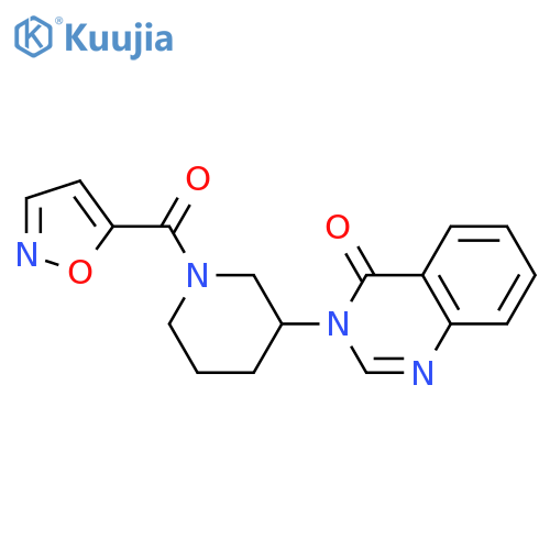 3-1-(1,2-oxazole-5-carbonyl)piperidin-3-yl-3,4-dihydroquinazolin-4-one structure