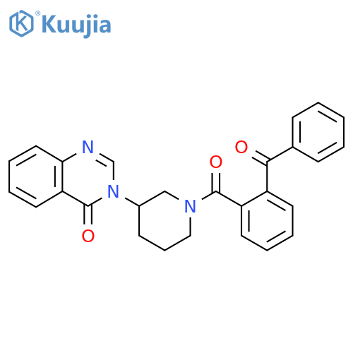 3-1-(2-benzoylbenzoyl)piperidin-3-yl-3,4-dihydroquinazolin-4-one structure