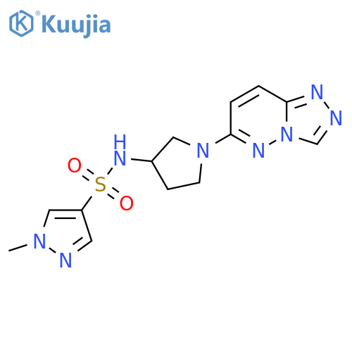 1-methyl-N-(1-{1,2,4triazolo4,3-bpyridazin-6-yl}pyrrolidin-3-yl)-1H-pyrazole-4-sulfonamide structure