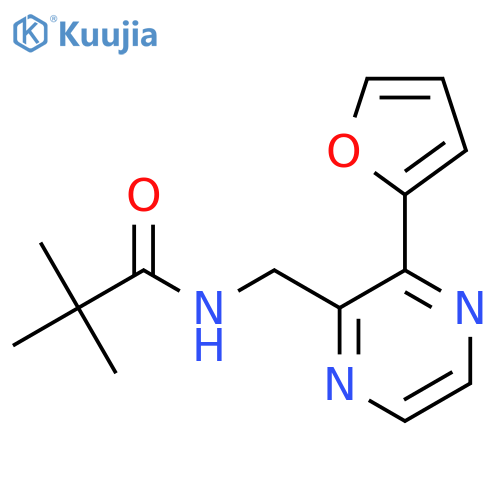 N-{[3-(furan-2-yl)pyrazin-2-yl]methyl}-2,2-dimethylpropanamide structure