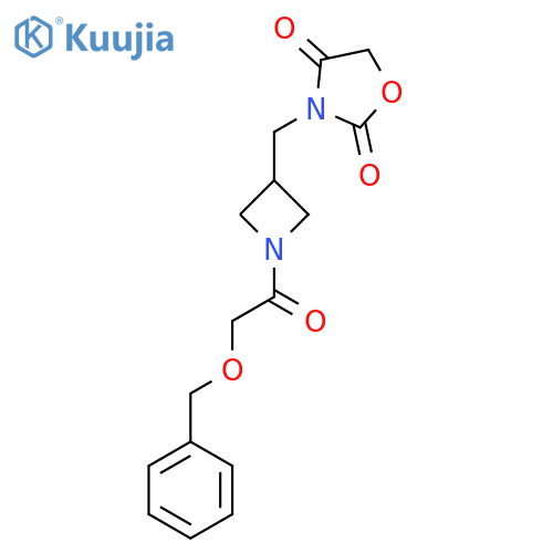 3-({1-2-(benzyloxy)acetylazetidin-3-yl}methyl)-1,3-oxazolidine-2,4-dione structure