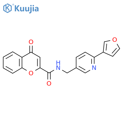 N-{6-(furan-3-yl)pyridin-3-ylmethyl}-4-oxo-4H-chromene-2-carboxamide structure