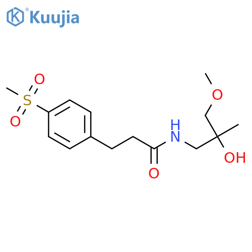 N-(2-hydroxy-3-methoxy-2-methylpropyl)-3-(4-methanesulfonylphenyl)propanamide structure