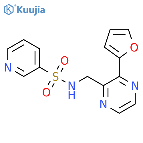N-{3-(furan-2-yl)pyrazin-2-ylmethyl}pyridine-3-sulfonamide structure