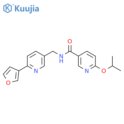 N-{6-(furan-3-yl)pyridin-3-ylmethyl}-6-(propan-2-yloxy)pyridine-3-carboxamide structure