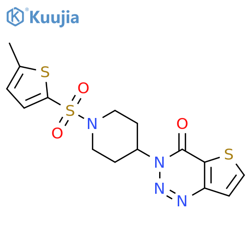 3-{1-(5-methylthiophen-2-yl)sulfonylpiperidin-4-yl}-3H,4H-thieno3,2-d1,2,3triazin-4-one structure