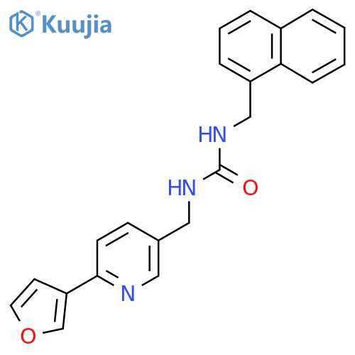 3-{6-(furan-3-yl)pyridin-3-ylmethyl}-1-(naphthalen-1-yl)methylurea structure