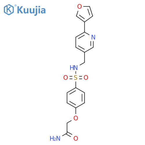 2-4-({6-(furan-3-yl)pyridin-3-ylmethyl}sulfamoyl)phenoxyacetamide structure