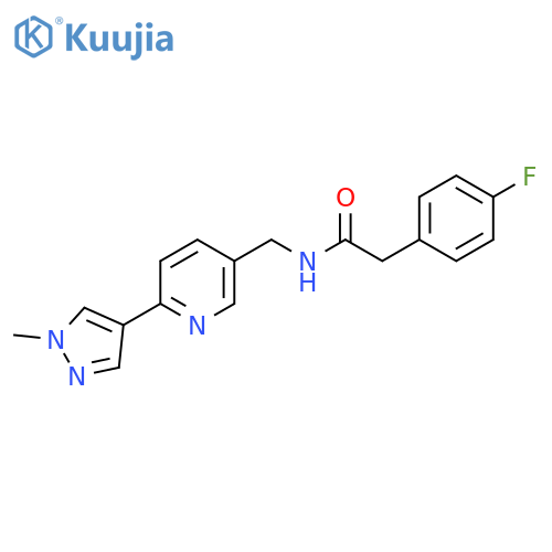 2-(4-fluorophenyl)-N-{6-(1-methyl-1H-pyrazol-4-yl)pyridin-3-ylmethyl}acetamide structure