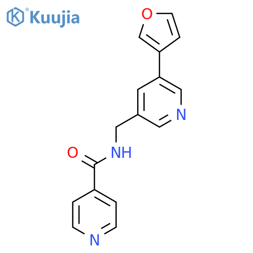 N-{5-(furan-3-yl)pyridin-3-ylmethyl}pyridine-4-carboxamide structure