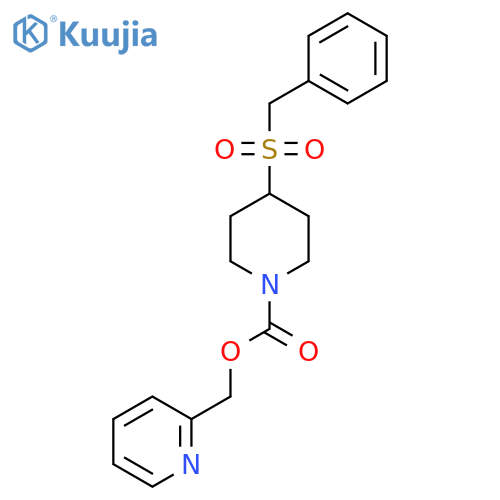 (pyridin-2-yl)methyl 4-phenylmethanesulfonylpiperidine-1-carboxylate structure