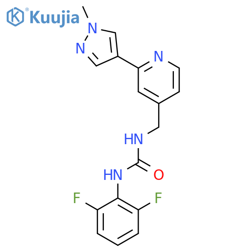 3-(2,6-difluorophenyl)-1-{[2-(1-methyl-1H-pyrazol-4-yl)pyridin-4-yl]methyl}urea structure