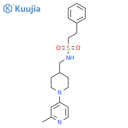 N-((1-(2-methylpyridin-4-yl)piperidin-4-yl)methyl)-2-phenylethanesulfonamide structure