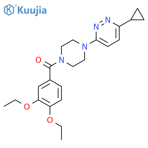 3-cyclopropyl-6-4-(3,4-diethoxybenzoyl)piperazin-1-ylpyridazine structure
